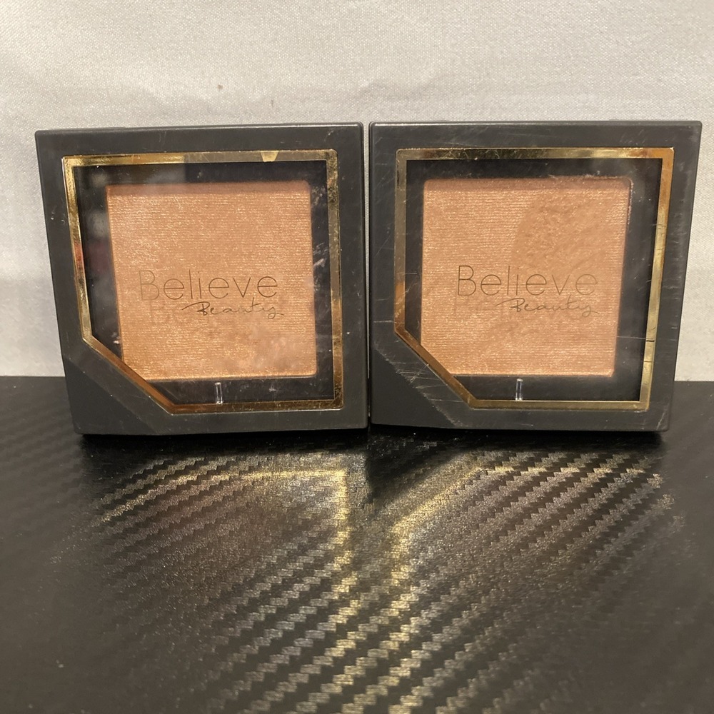 2x Believe Beauty Radiant Finish Highlighter Powder - Good Vibes - 0.14 oz - NEW